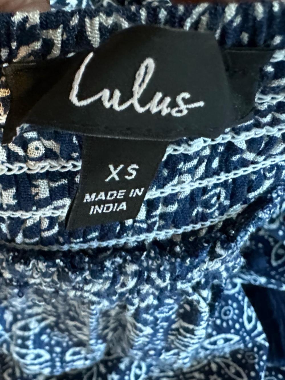 Lulu's Navy Blue Floral Tie-Shoulder Boho-Maxi-Flowy Summer Dress - Picture 7 of 8